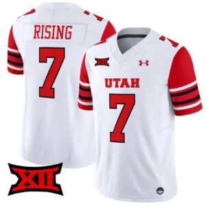 Cameron Rising  #7 Utah Utes Vapor  College  Stitched White