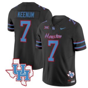 Case Keenum  #7 Houston Cougars Oilers  College   Stitched Black