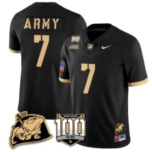 Champ Harris  #7 Army Black Knights Vapor  College  Stitched Black