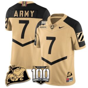 Champ Harris  #7 Army Black Knights Vapor  College  Stitched Gold Alternate