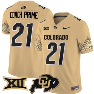 Coach Prime  #21 Colorado Buffaloes Vapor   Gold