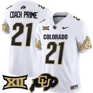 Coach Prime  #21 Colorado Buffaloes Vapor   White