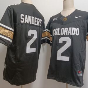 Colorado Buffaloes #2 Shedeur Sanders  College  Black