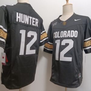 Colorado Buffaloes #12 Travis Hunter  College  Black