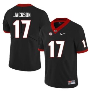 Dan Jackson  #17 Georgia Bulldogs College  Black Stitched