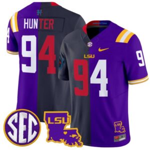 Danielle Hunter  #94 LSU Tiger Split Vapor   All Stitched