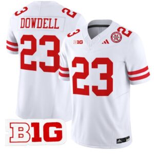 Dante Dowdell  #23 Nebraska Cornhuskers Vapor   White