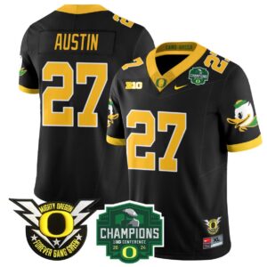Daylen Austin  #27 Oregon Ducks 2024 Big Ten Champions  Black