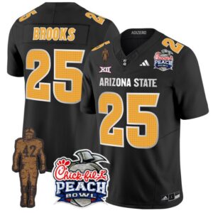 DeCarlos Brooks  #25 Arizona State Peach Bowl Patch  V2 Black