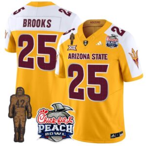 DeCarlos Brooks  #25 Arizona State Peach Bowl Patch  V2 Gold Alternate