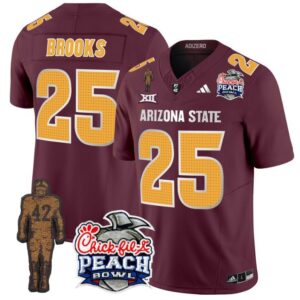 DeCarlos Brooks  #25 Arizona State Peach Bowl Patch  V2 Maroon