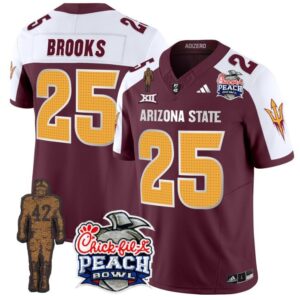 DeCarlos Brooks  #25 Arizona State Peach Bowl Patch  V2 Maroon Alternate