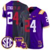 Derek Stingley Jr  #24 LSU Tiger Split Vapor   All Stitched