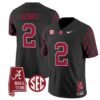 Derrick Henry  #2 Alabama Crimson Tide Vapor College   Stitched Black