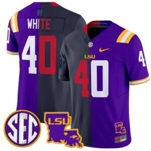 Devin White  #40 LSU Tiger Split Vapor   All Stitched