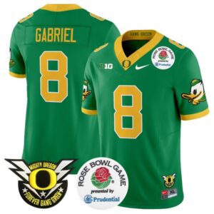 Dillon Gabriel  #8 Oregon Ducks  2024 Rose Bowl Green