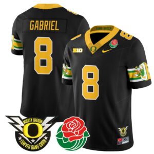 Dillon Gabriel  #8 Oregon Ducks 2024 Rose Bowl Patch  Black