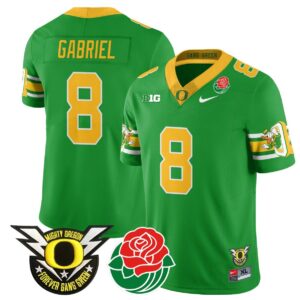 Dillon Gabriel  #8 Oregon Ducks 2024 Rose Bowl Patch  Green