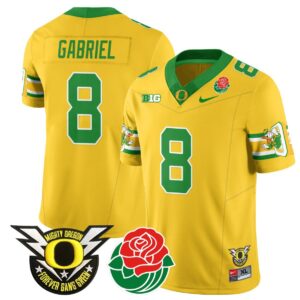 Dillon Gabriel  #8 Oregon Ducks 2024 Rose Bowl Patch  Yellow