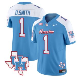 Donovan Smith  #1 Houston Cougars Oilers   Stitched Blue Alternate