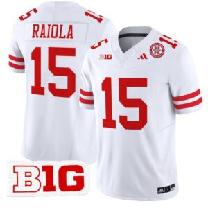 Dylan Raiola  #15 Nebraska Cornhuskers Vapor   White