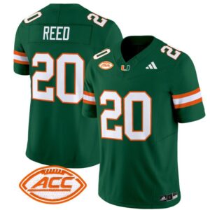 Ed Reed  #20 Miami Hurricanes Vapor  Stitched Green