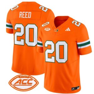 Ed Reed  #20 Miami Hurricanes Vapor  Stitched Orange