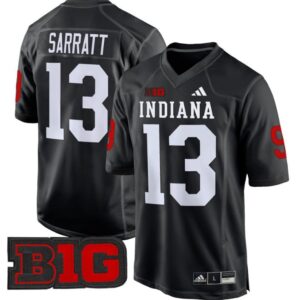 Elijah Sarratt  #13 Indiana Hoosiers 2024 Game V2  Black