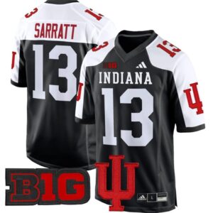 Elijah Sarratt  #13 Indiana Hoosiers 2024 Game V2  Black Alternate