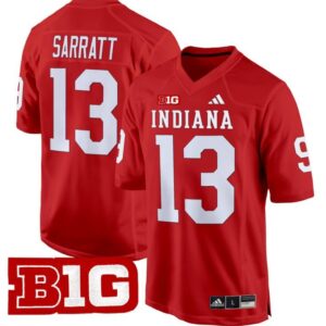 Elijah Sarratt  #13 Indiana Hoosiers 2024 Game V2  Crimson