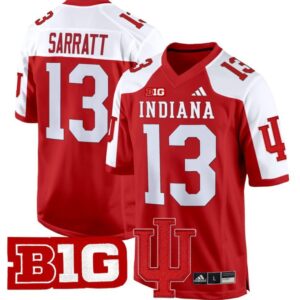 Elijah Sarratt  #13 Indiana Hoosiers 2024 Game V2  Crimson Alternate
