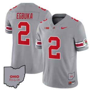 Emeka Egbuka  #22 Ohio State Rose Bowl Patch  V3 Gray