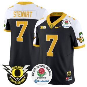 Evan Stewart  #7 Oregon Ducks  2024 Rose Bowl Black Alternate