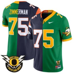 Gary Zimmerman  #75 Oregon Ducks Split Vapor   Stitched