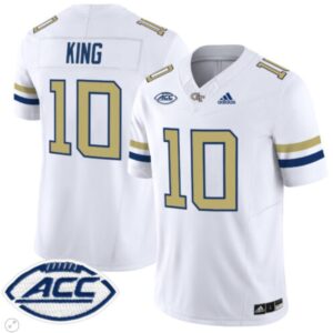 Haynes King  #10 Georgia Tech Yellow Jackets Vapor   White