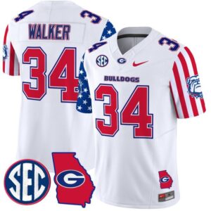 Herschel Walker  #34 Georgia Bulldogs American Style Vapor   Stitched White