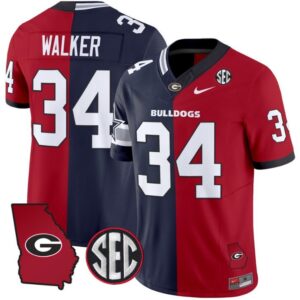 Herschel Walker  #34 Georgia Bulldogs Split Vapor  Stitched