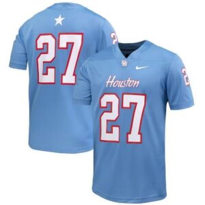 Houston Cougars #27 Light Blue Stitched