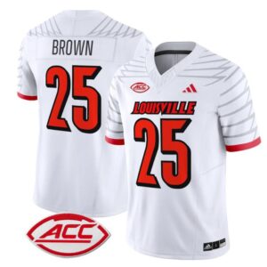 Isaac Brown  #25 Louisville Cardinals Vapor  Stitched White