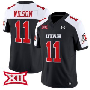 Isaac Wilson  #11 Utah Utes Vapor  College  Stitched Black Alternate