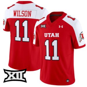 Isaac Wilson  #11 Utah Utes Vapor  College  Stitched Red Alternate