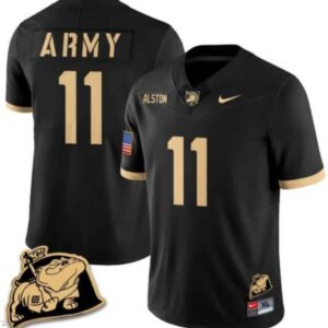 Isaiah Alston  #11 Army Black Knights  Rocky  Stitched Black