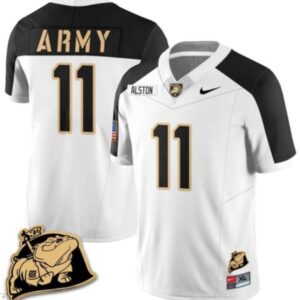 Isaiah Alston  #11 Army Black Knights  Rocky  Stitched White Alternate