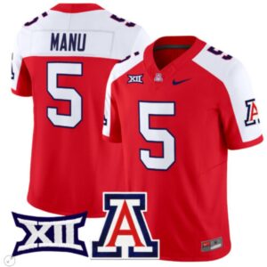 Jacob Manu  #5 Arizona Wildcats Vapor   Red Alternate