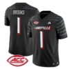 Ja'Corey Brooks  #1 Louisville Cardinals Vapor  Stitched Black