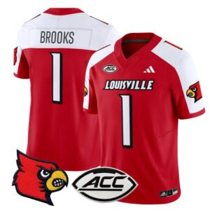 Ja'Corey Brooks  #1 Louisville Cardinals Vapor  Stitched Red Alternate