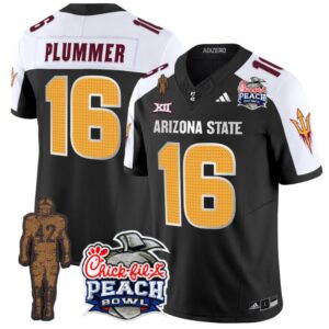 Jake Plummer  #16 Arizona State Peach Bowl Patch  V2 Black Alternate