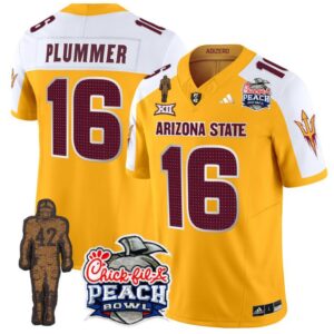 Jake Plummer  #16 Arizona State Peach Bowl Patch  V2 Gold Altternate