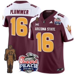 Jake Plummer  #16 Arizona State Peach Bowl Patch  V2 Maroon Alternate