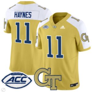 Jamal Haynes  #11 Georgia Tech Yellow Jackets Vapor   Gold Alternate